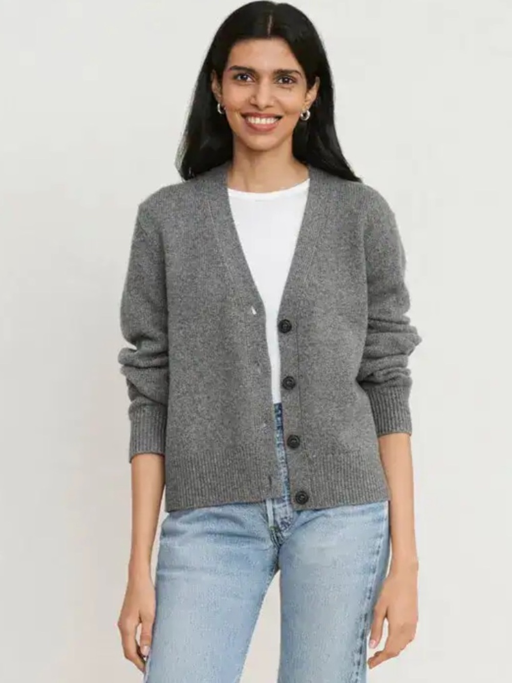 NWT Jenni Kayne Cashmere Colette Cardigan in Thunder Size Large